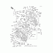 Схема вузла: Crankcase(1/2)(vn1500-r2h) для Kawasaki VN1500 VN1500 Drifter
