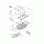 Схема вузла: Головка циліндра для Kawasaki ZG1200 Voyager XII