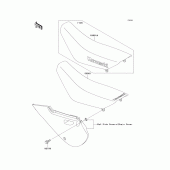 Схема узла: Сиденье (a1/a2) для Kawasaki KLX110 KLX110
