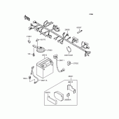 Схема узла: Электрооборудование для Kawasaki ZR250 Balius