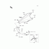 Схема вузла: Нижній обтічник для Kawasaki ZR1000 Z1000