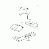 Схема вузла: Наклейки (red; ZX400-N8) для Kawasaki ZX400 ZZR400