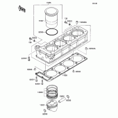 Схема вузла: Циліндр & Поршень для Kawasaki ZX1100 Ninja ZX-11