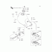 Схема вузла: Fuel tank(1/2) для Kawasaki KL250 KL250 Super Sherpa