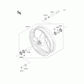 Схема вузла: Front wheel для Kawasaki ZX1200 Ninja ZX-12R