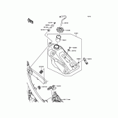 Схема вузла: Паливний бак для Kawasaki KX450 KX450F