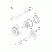 Схема узла: Сцепление для Kawasaki KX250/ KX252 KX250