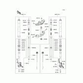 Схема узла: Вилка передней оси для Kawasaki ZX1000 Z1000SX