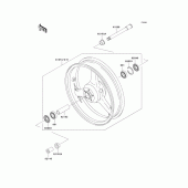 Схема вузла: Front wheel для Kawasaki ZX600 Ninja ZX-6R