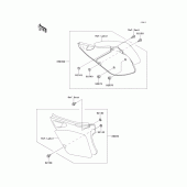 Схема вузла: Side covers для Kawasaki KX125