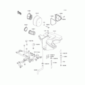 Схема узла: Воздушный фильтр для Kawasaki KL650 KLR650