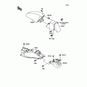 Схема вузла: Fender для Kawasaki ZX1100 Ninja ZX-11