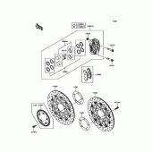Схема вузла: Переднє гальмо для Kawasaki ZR1000 Z1000 ABS