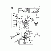Схема вузла: Карбюратор для Kawasaki VN400 Vulcan