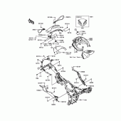 Схема вузла: Облицювальні елементи для Kawasaki EX300 Ninja 300 ABS