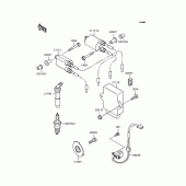 Схема вузла: Котушка запалювання для Kawasaki ZX400 ZZR400