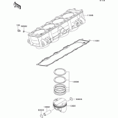 Схема вузла: Циліндр & Поршень для Kawasaki ZR750 Z750 ABS