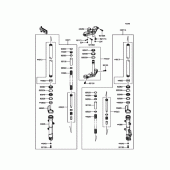 Схема вузла: Передня вилка для Kawasaki EX250 Ninja 250