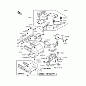 Схема вузла: Сидіння (1/2) для Kawasaki ZX900 GPZ900R