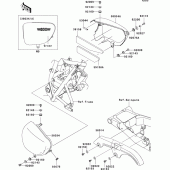 Схема вузла: Side covers/chain cover(abf-acf) для Kawasaki EJ800 W800