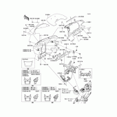 Схема узла: Обтекатель для Kawasaki ZR1200 ZRX1200 DAEG