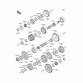 Схема вузла: Трансмісія для Kawasaki ZR250 Balius-II