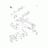 Схема узла: Swing arm(kx500-e2/e3) для Kawasaki KX500