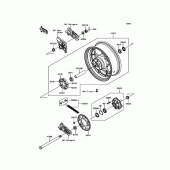 Схема узла: Ступица заднего колеса для Kawasaki ZX1400 ZZR1400 ABS