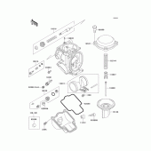 Схема вузла: Комплектуючі карбюратора для Kawasaki ZX1100 Ninja ZX-11
