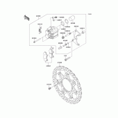 Схема узла: Передний тормоз для Kawasaki KLX250 D-Tracker X