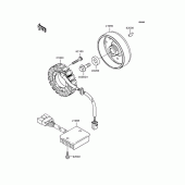 Схема вузла: Генератор для Kawasaki VN250 Eliminator 250V