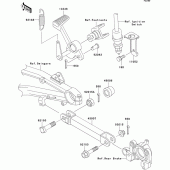 Схема узла: Лапка тормоза для Kawasaki ZR1200 ZRX1200