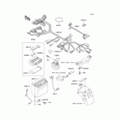 Схема вузла: Electrical equipment для Kawasaki EX500 GPZ500