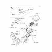 Схема узла: Воздушный фильтр для Kawasaki ZX636 Ninja ZX-6R