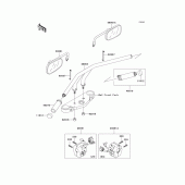 Схема вузла: Кермо & Пульт управління кермовим для Kawasaki VN1500 VN1500 Mean Streak