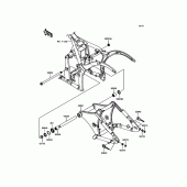 Схема узла: Задний рычаг (Маятник) для Kawasaki VN900 Vulcan 900 Classic LT