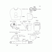 Схема вузла: Інформаційні наклейки для Kawasaki EJ650 W650