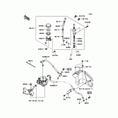 Схема вузла: Задній гальмівний циліндр Kawasaki KLE650 Versys 650 ABS