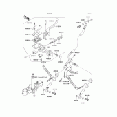 Схема вузла: Передній гальмівний циліндр Kawasaki VN2000 Vulcan 2000 Classic LT