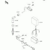 Схема вузла: Система запалювання для Kawasaki KL650 KLR650
