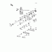 Схема вузла: Задня підвіска для Kawasaki KL650 KLR650