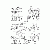 Схема вузла: Ignition Switch/Locks/Reflectors для Kawasaki VN900 Vulcan 900 Classic LT