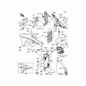 Схема вузла: Радіатор для Kawasaki KX100