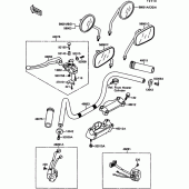 Схема узла: Руль (1/2) для Kawasaki EN500 Vulcan 500
