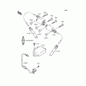 Схема узла: Катушка зажигания для Kawasaki VN250 Eliminator 250V
