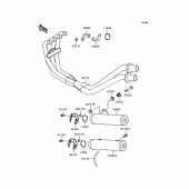 Схема вузла: Вихлопна система для Kawasaki ZR400 Xanthus