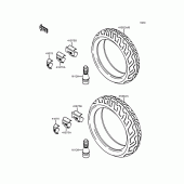 Схема узла: Колеса (Шины) для Kawasaki ZX400 ZXR400