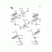 Схема вузла: Підніжки для Kawasaki ZR1100 ZRX1100-II