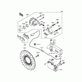 Схема вузла: Заднє гальмо для Kawasaki EX300 Ninja 300 ABS