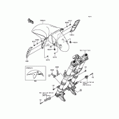 Схема вузла: Переднє крило для Kawasaki ZX1400 Ninja ZX-14R ABS